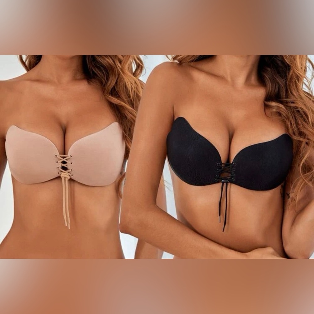 2pack Lace Up Self Adhesive Bra XL